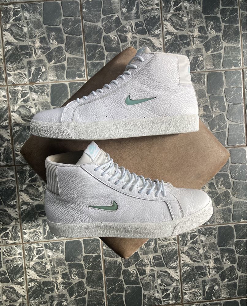 Кросівки Nike SB Zoom Blazer Mid Premium White | Кроси Найк ОРИГІНАЛ