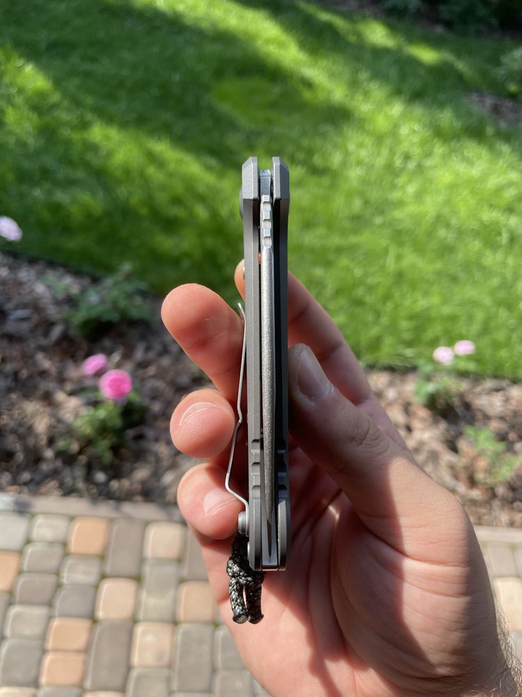 Microtech LUDT GEN III Stonewashed Drop Point w/Natural Clear Handle