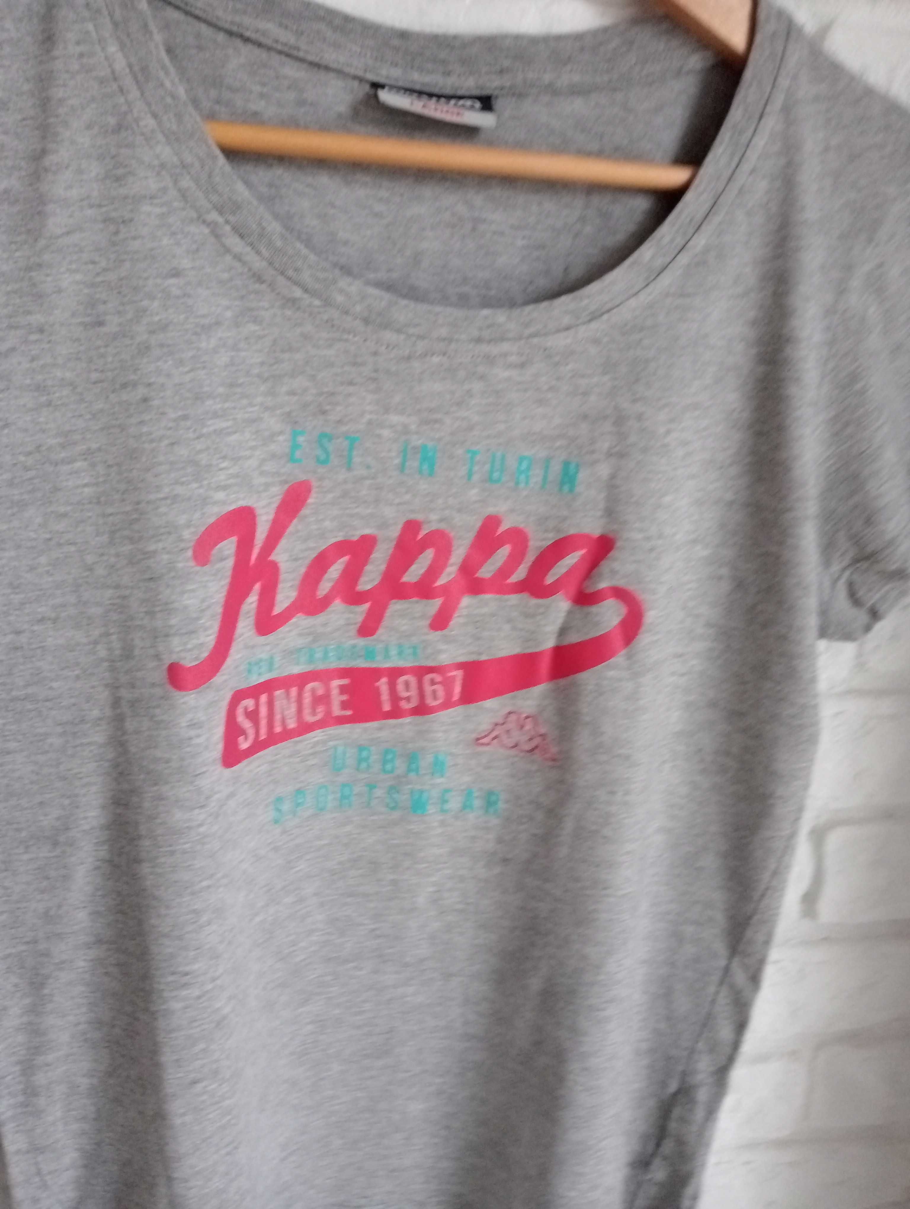 Kappa T-shirt damski szary, krótki rękaw L/40/12 Kappa