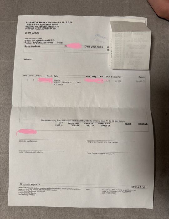 Braun Series 7 Golarka elektryczna dla mężczyzn golenie na mokro i suc