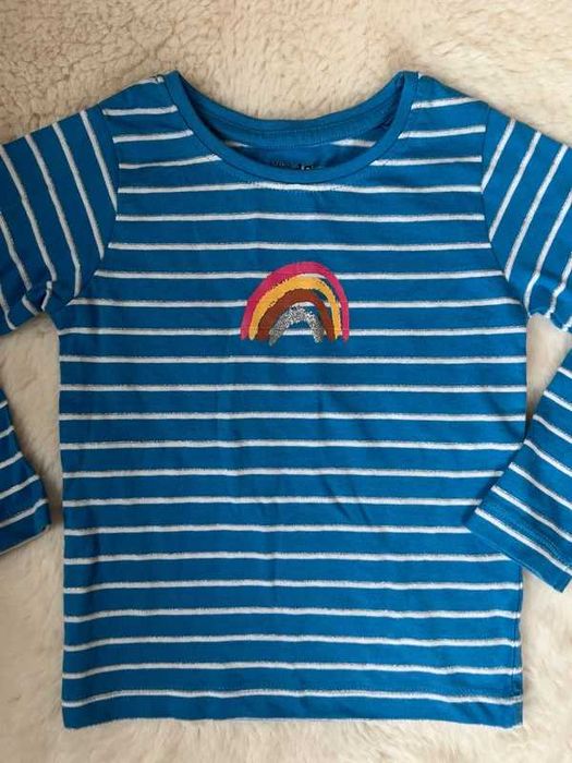 Bawełniana bluzka w paski tęcza M&Co Kids 86/92 cm