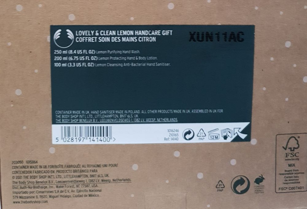 Уход, тело, руки. Набір The Body Shop " Лайм " Англiя