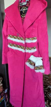 Дизайнерское пальто демисезон, сделано в Украине, этно-стиль