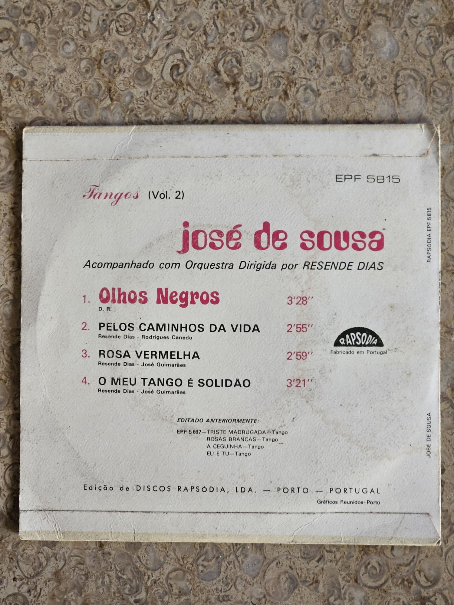 LPs singles Babe, Kelly Marie, José De Sousa, Sérgio E Madi