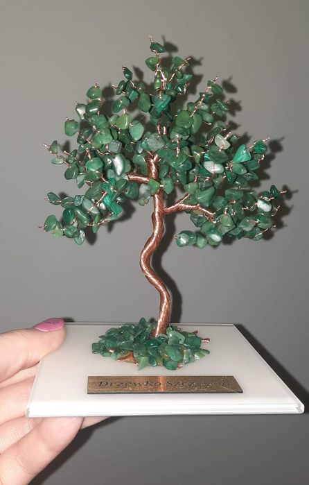 KAMEO Drzewko Jadeit afrykański 14cm (1704) - rękodzieło