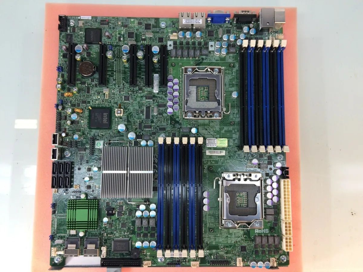 Двухпроцессорная s 1366 x58 supermicro материнская плата 2 CPU LGA