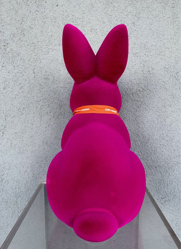 2x 46cm Zając Stary Browar Fluo Magenta Orange duży zajac Wielkanoc