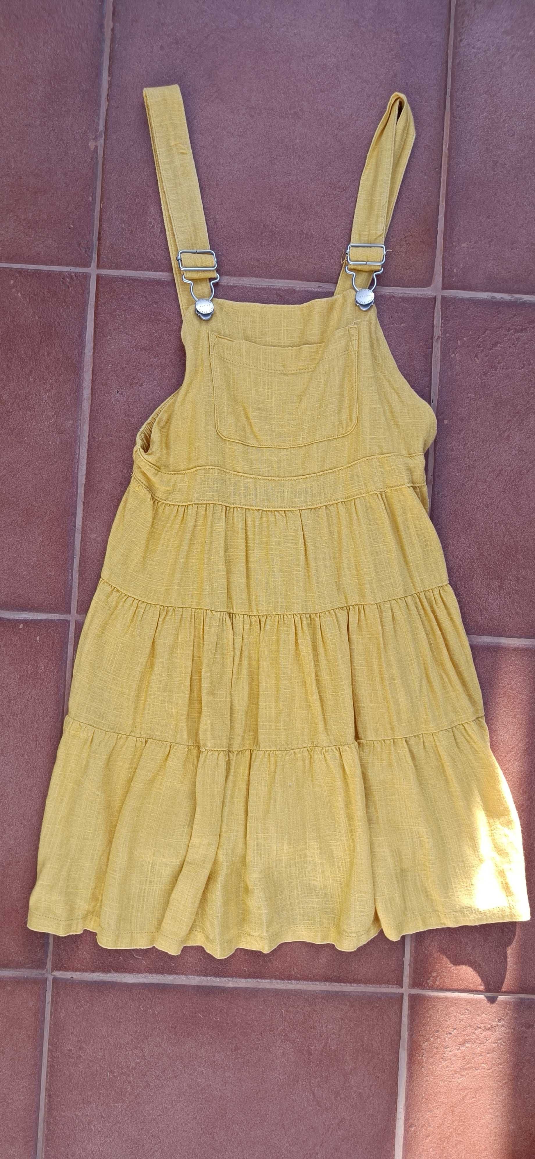 Vestido em linho Zara Girls