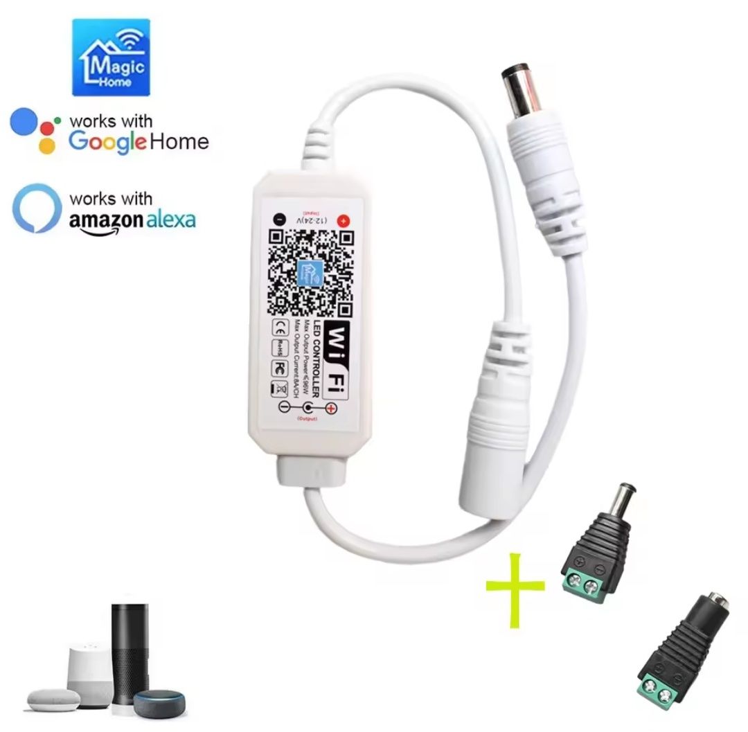 Kontroler LED WiFi 12V 24V ściemniacz  APP  jednokolorowe taśmy