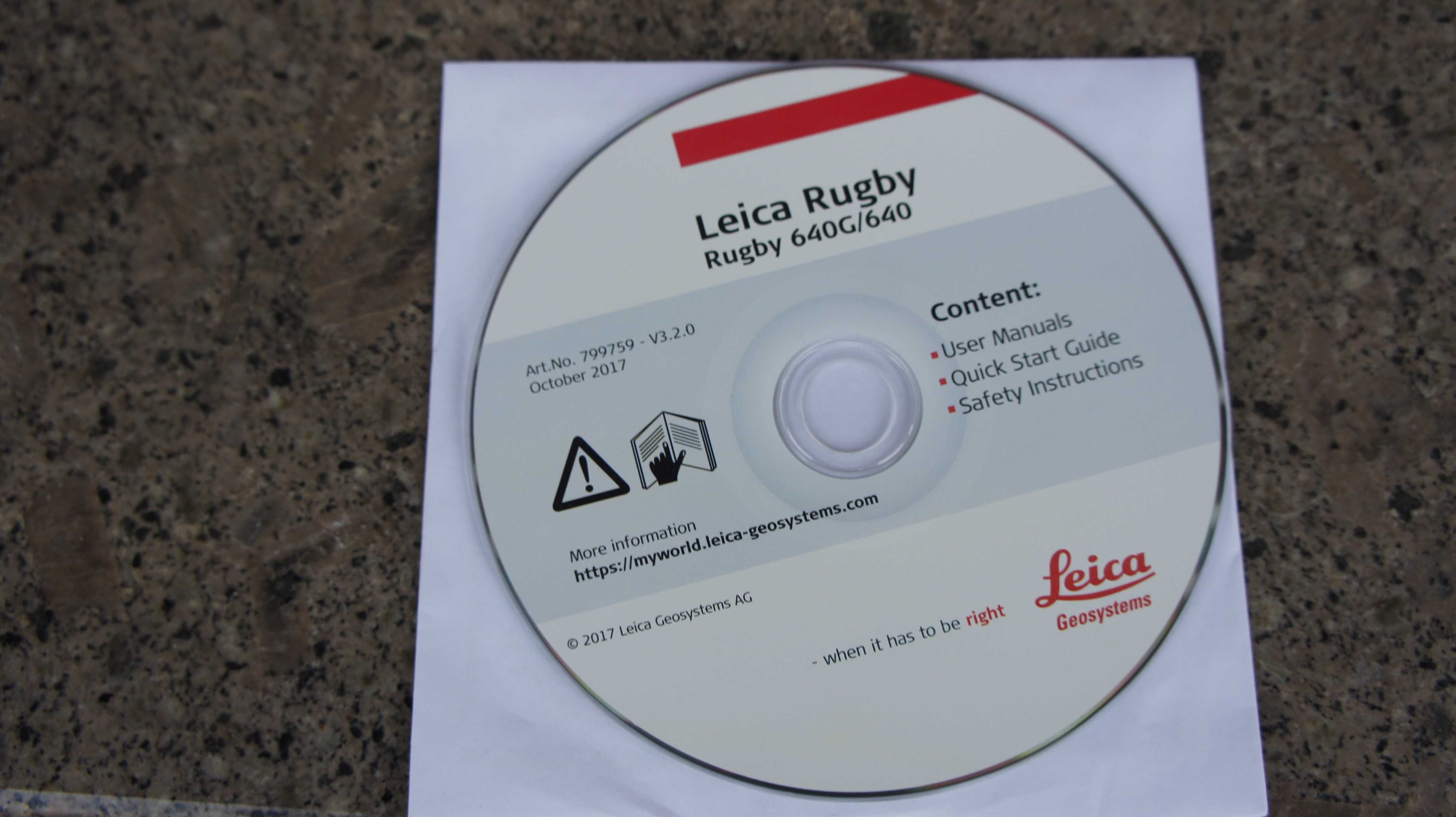 Niwelator Leica Rugby 640 + Łata + Statyw + Detektor+ AKU