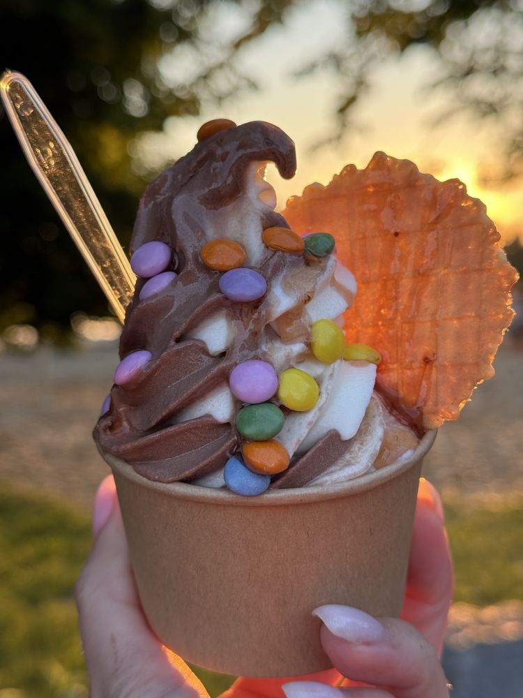 Sprzedaz dzialajacej budki z lodami, goframi, kawa oraz bubble tea