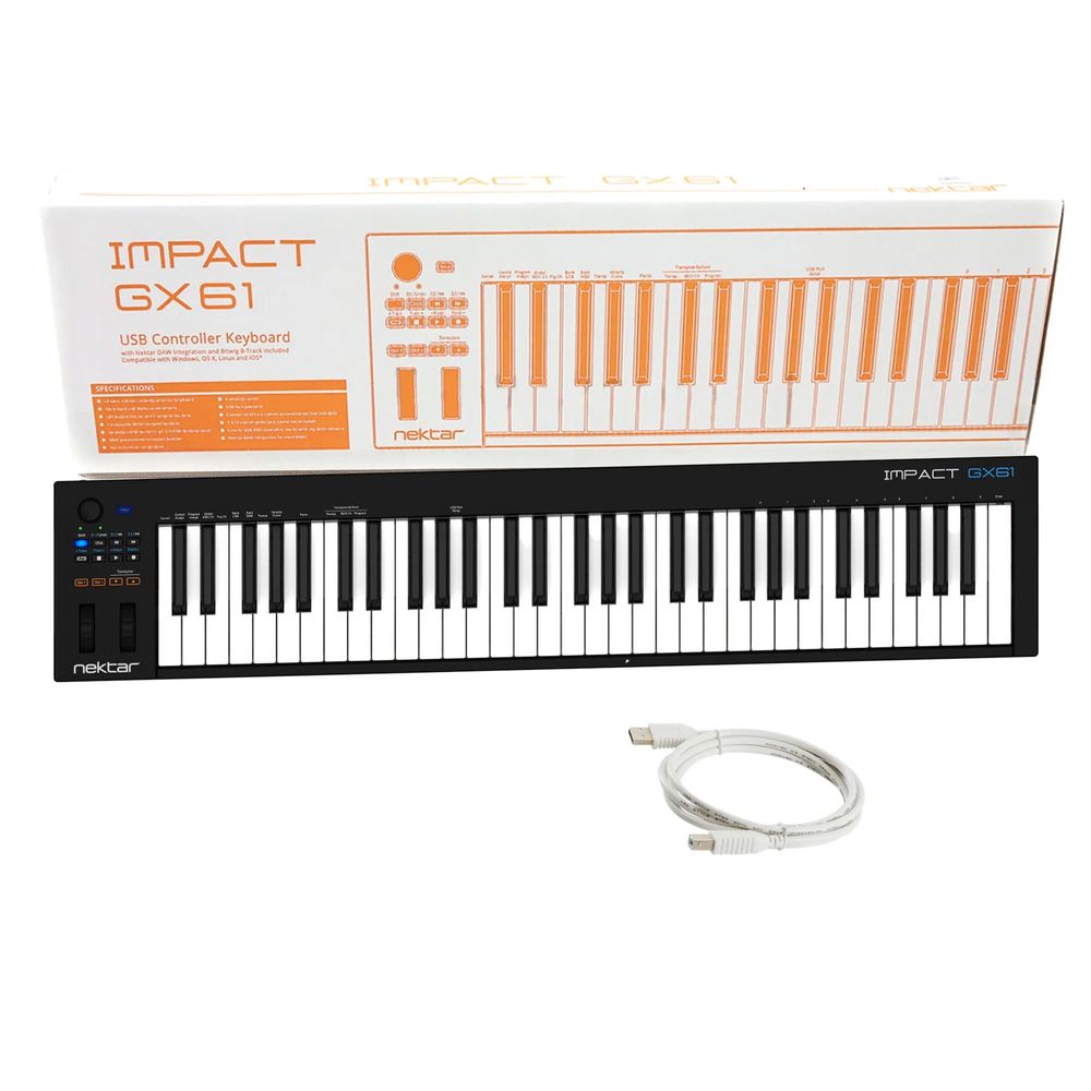 Teclado MIDI Nektar Impact GX61 + Cabo MIDI