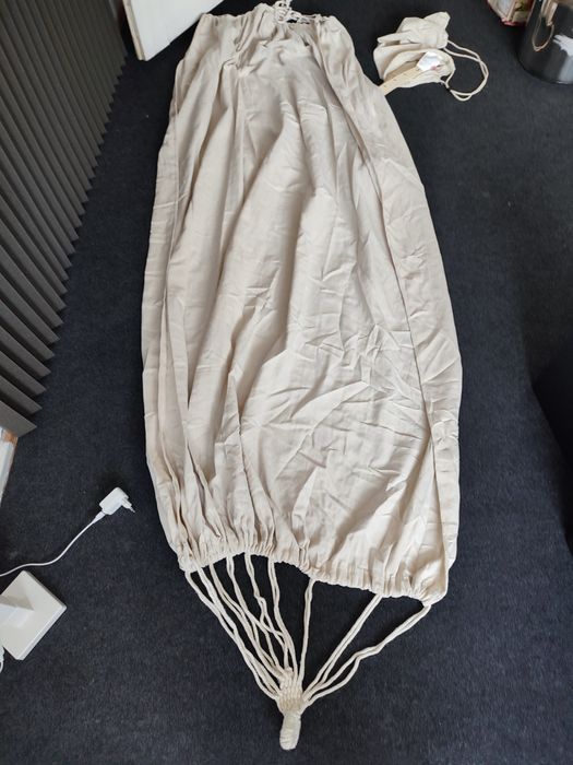 Beżowy kremowy hamak anyoo z pokrowcem boho