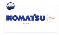 Naklejki Komatsu Granatowe Logo Logotyp Nalepka Koparka 120x22,5 1 szt