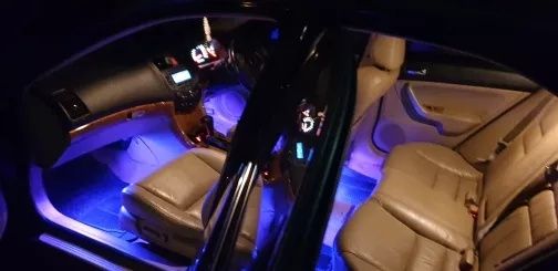 Подарок.Подсветка в салон авто,12 LED RGB подсветка салона ног