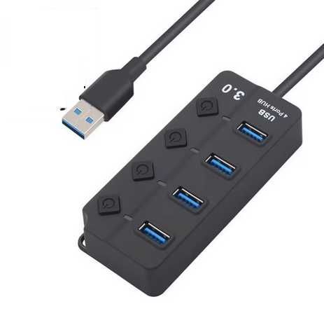 HUB 4xUSB 3.0 z przełącznikiem