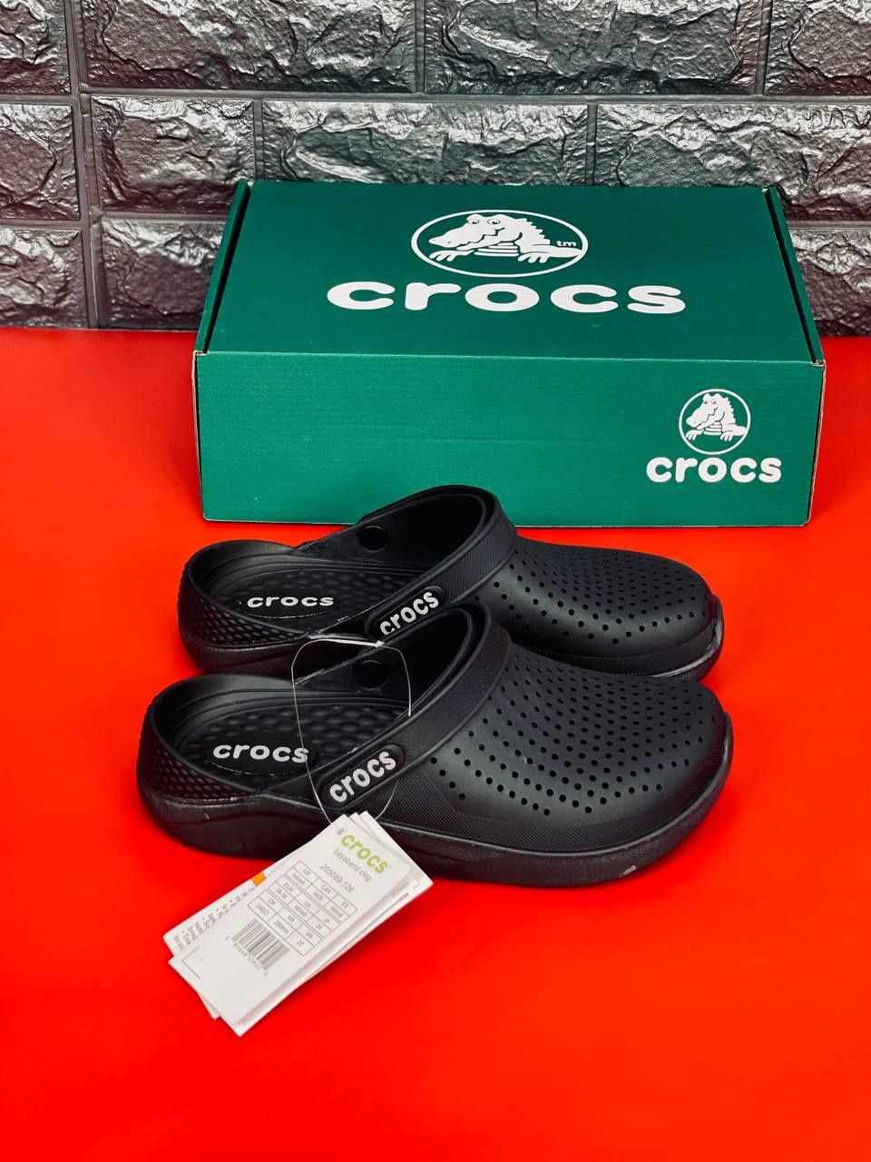 МУЖСКИЕ кроксы Crocs шлёпанцы Крокс чёрного цвета подростковые 36-45