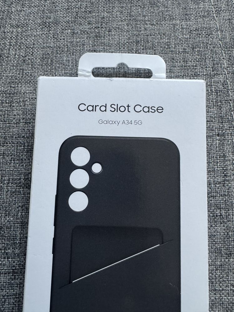 Nowe oryginalne etui Samsung galaxy a34 5g card slot case czarny