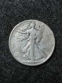Half dollar - Walking Liberty, 1945. Пів доллара США, срібло - 900.