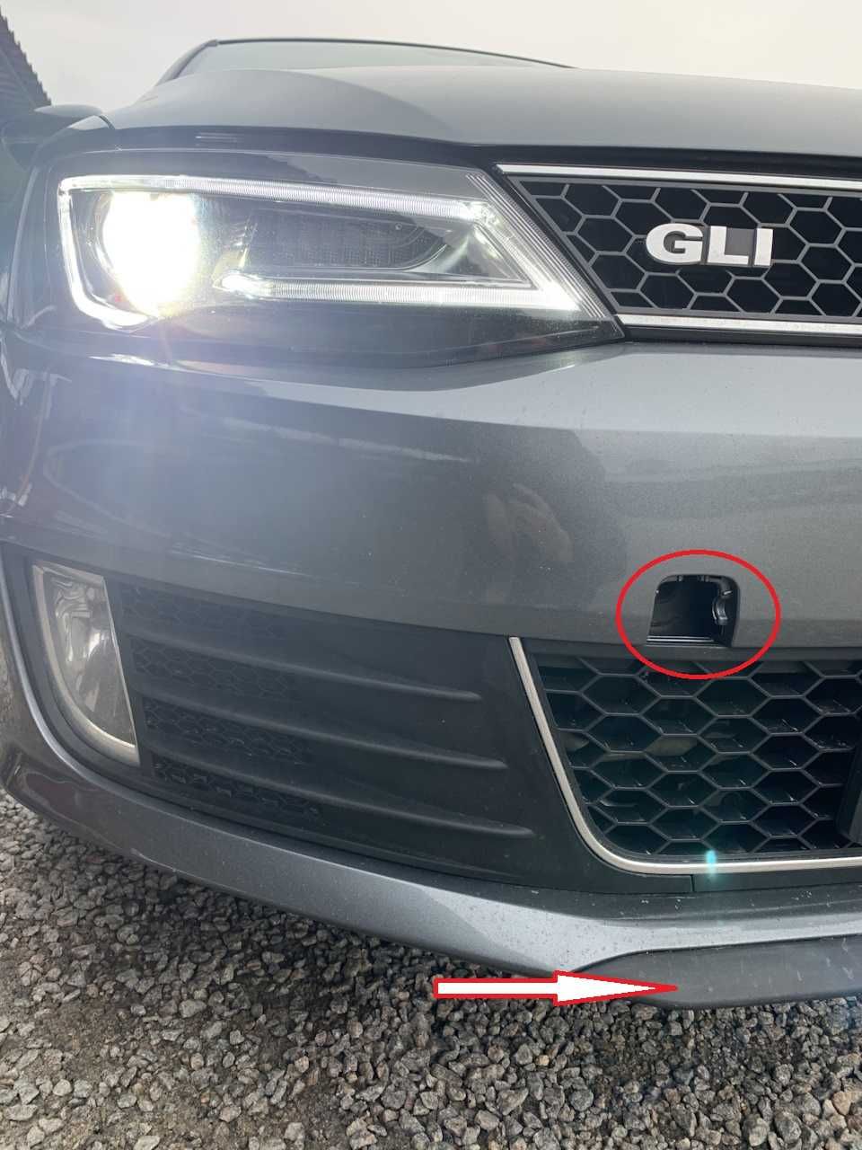 Накладка спойлер бампера переднего  VW Jetta VI GLI 11-14 джетта гли