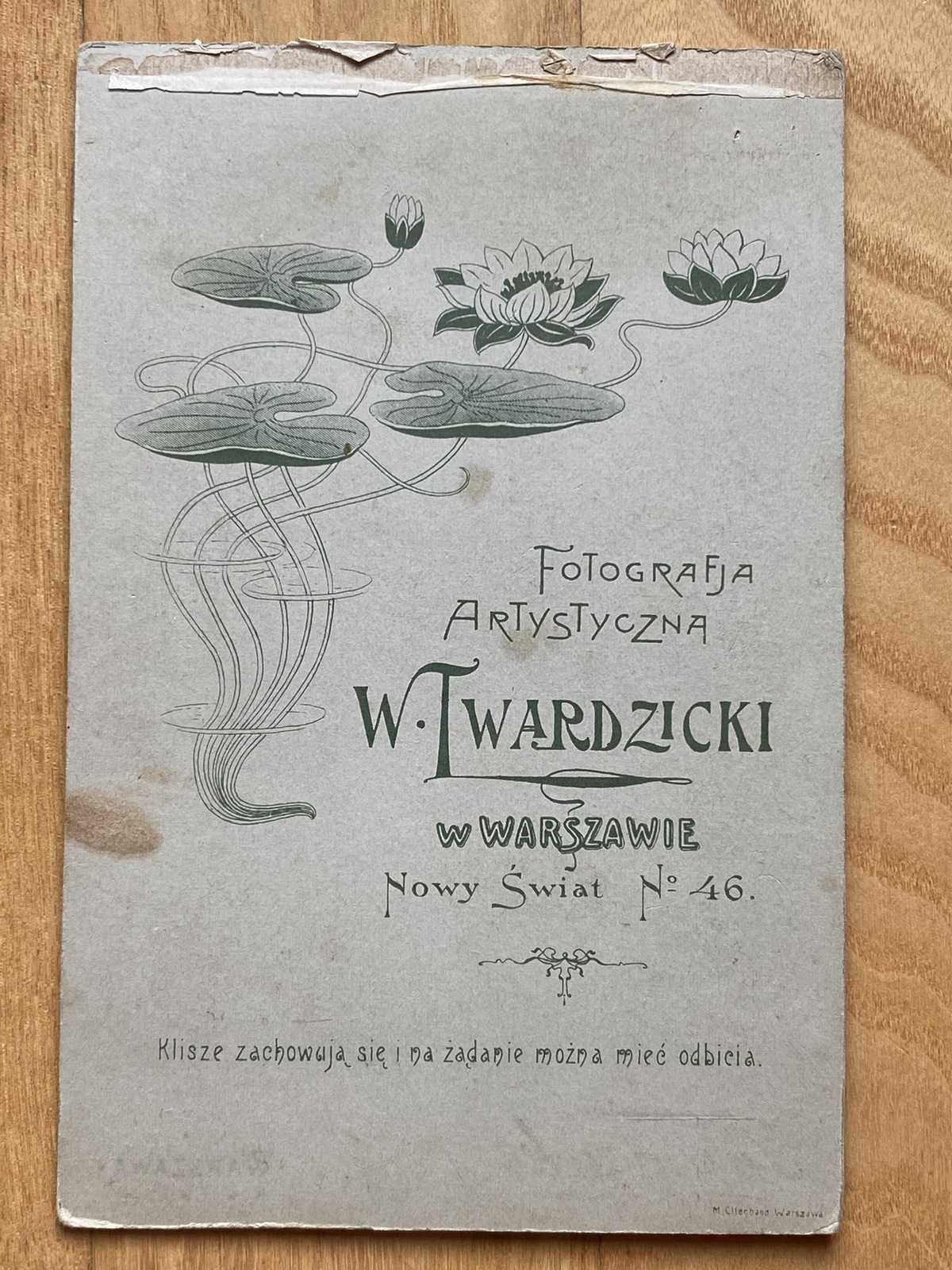 Warszawska Fotografia Twardzicki, CDV, XIX wiek
