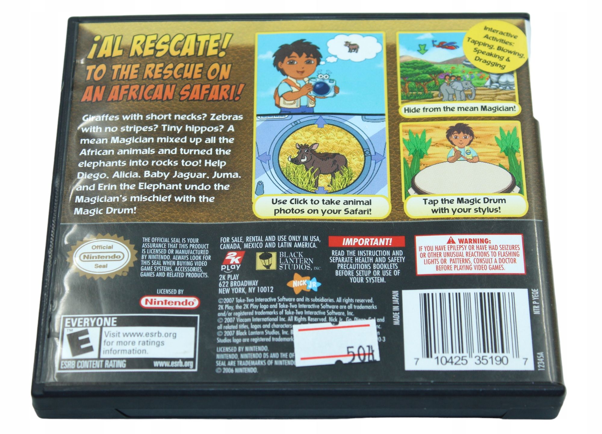 Go Diego Go! Safari Rescue Nintendo DS