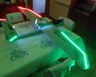 Planador hobbyking para FPV com Leds
