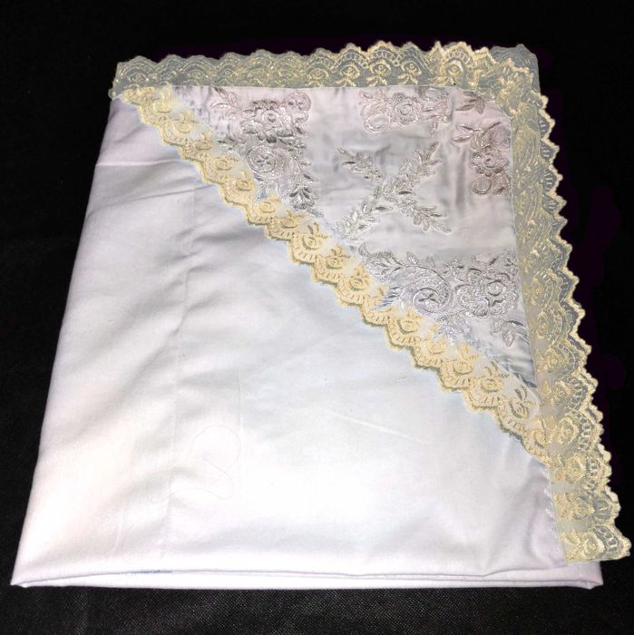 Крижмо покривало подвійне з вишивкою дитяче накидка хрестильна в храм