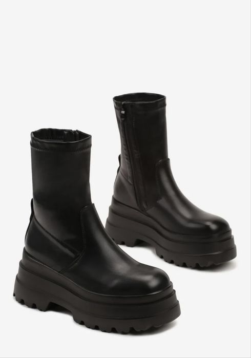 Сапожки жіночі, зимові, замінник шкіри