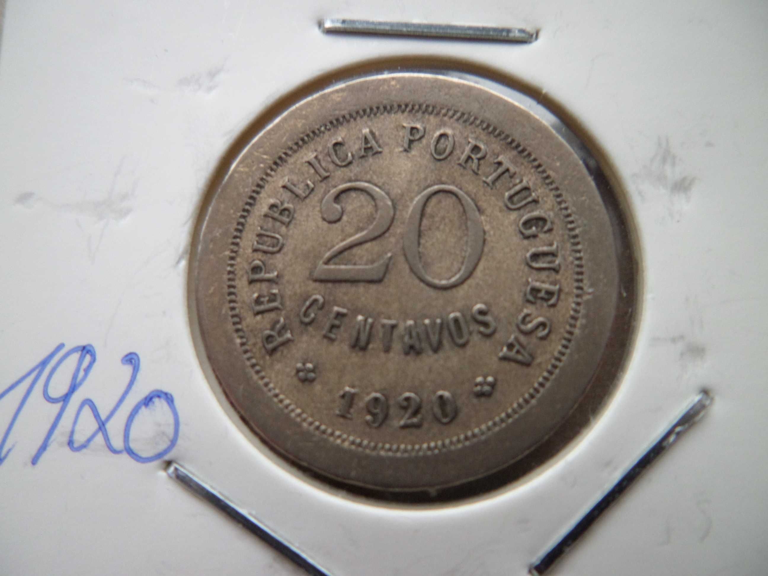 Moeda da Republica Portuguesa:  20 Centavos 1920 (6)