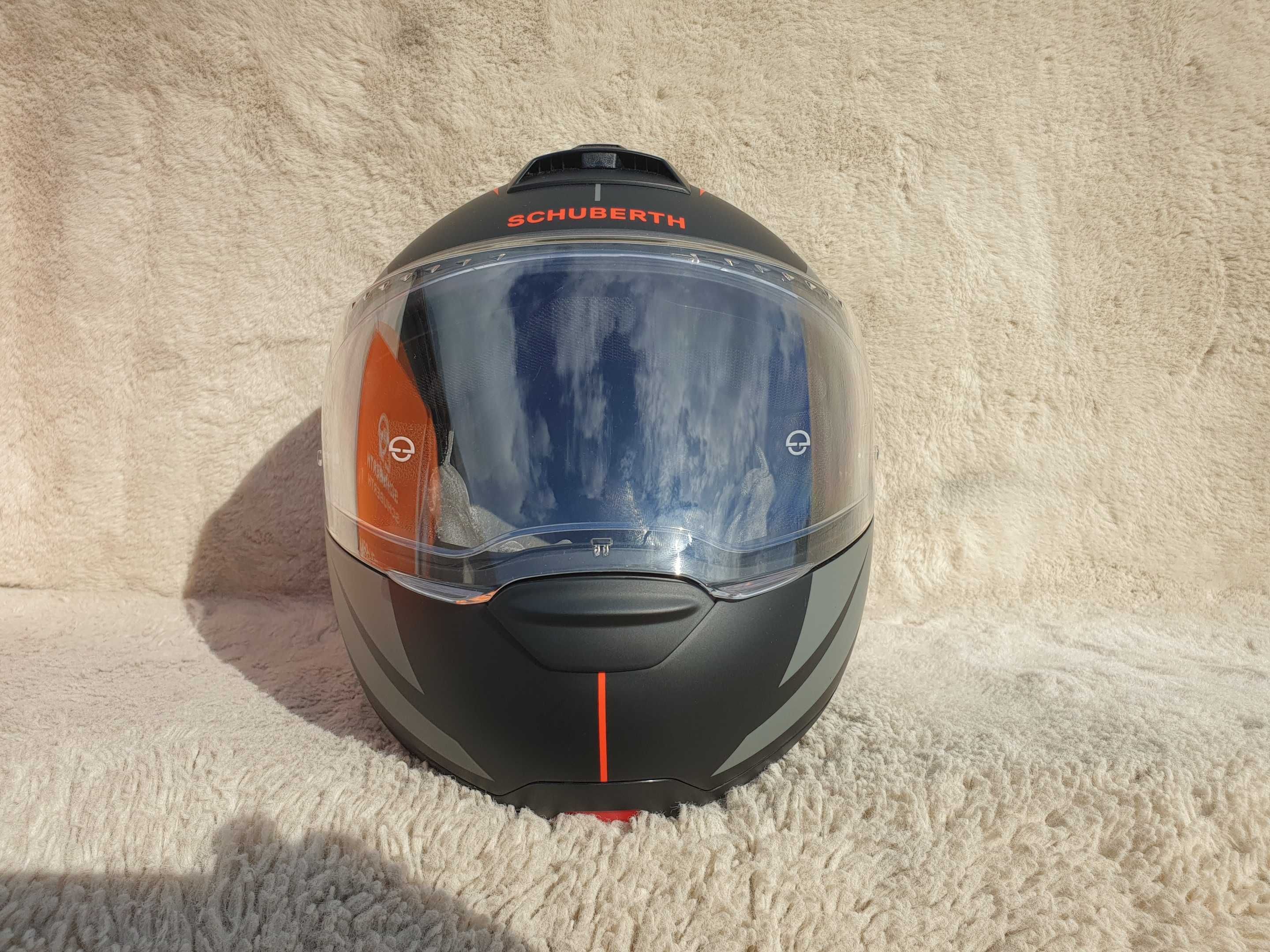 Schuberth c4 pro rozm.S  jak nowy, kask motocyklowy z blendą