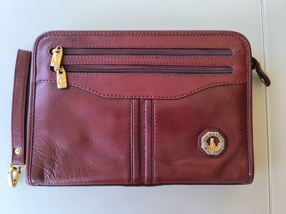 Шкіряний великий клатч для документів сумка керівника натуральна шкіра