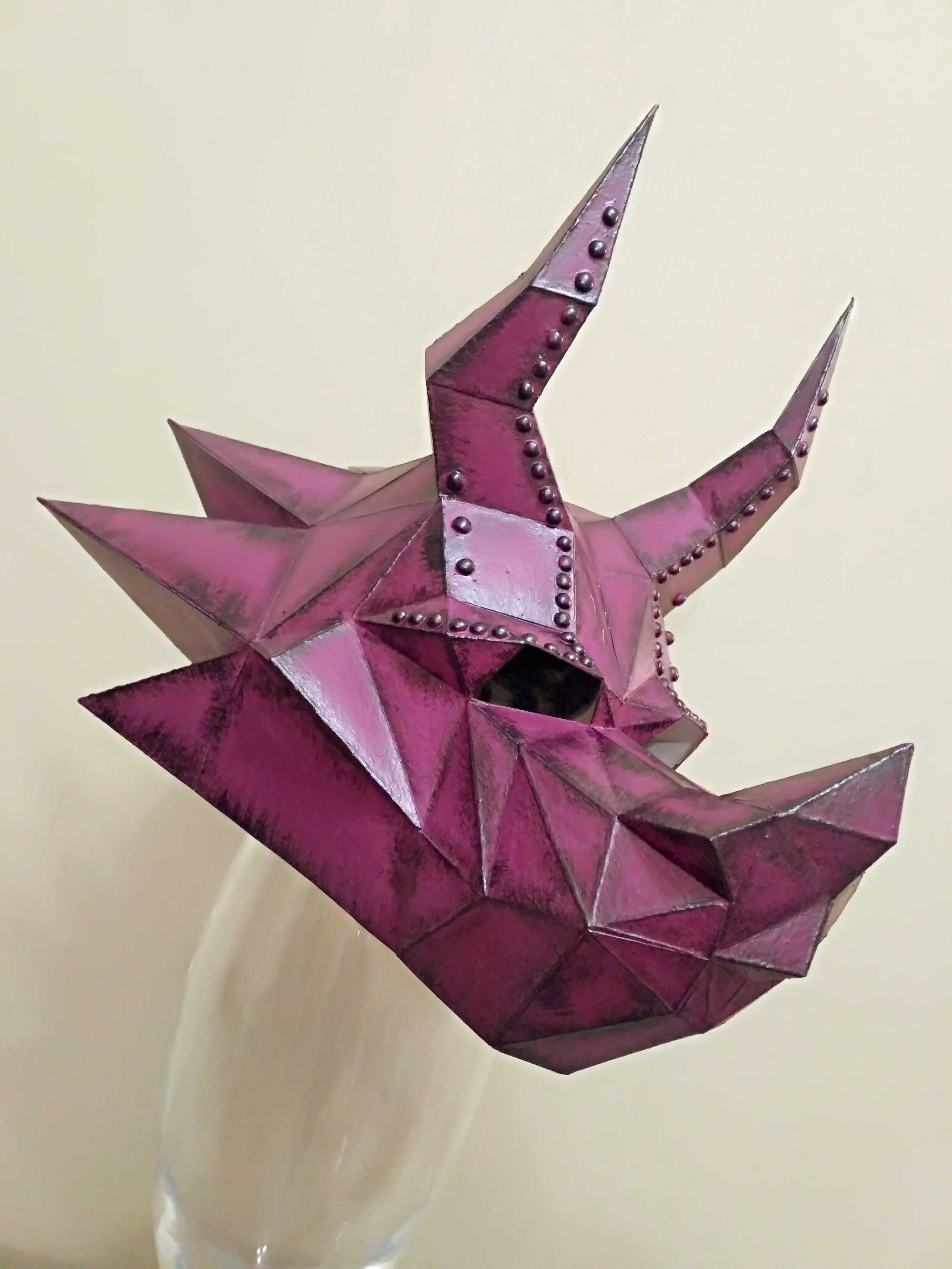 маска Дракон Велетень paperkraft