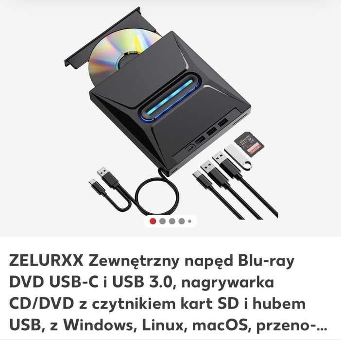 Nagrywarka CD/DVD z napędem Blu-ray.