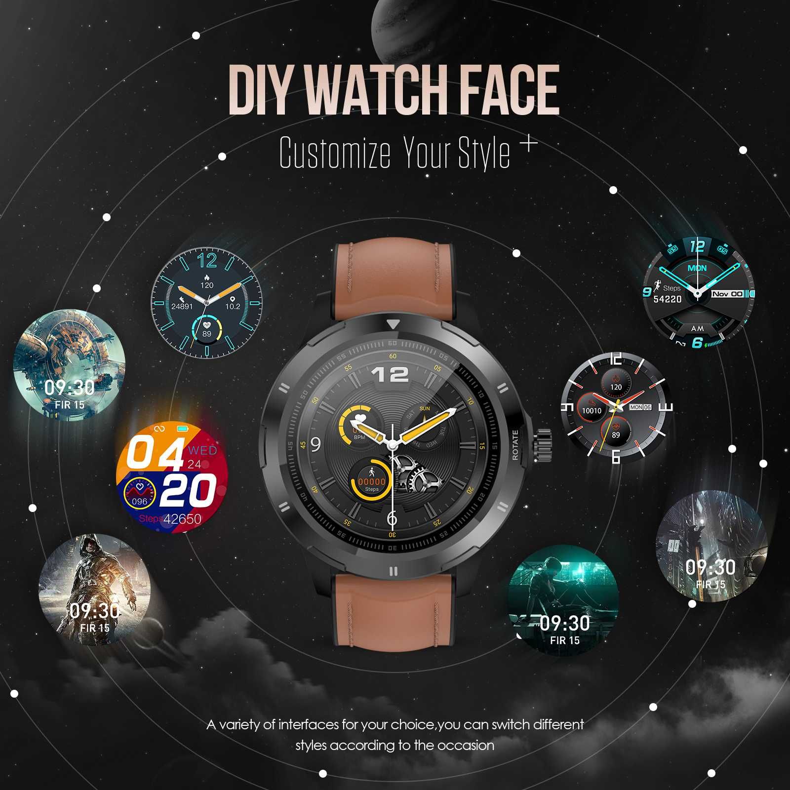 SmartWatch K15 tętno, ciśnienie, O2, powiadomienia, menu PL.