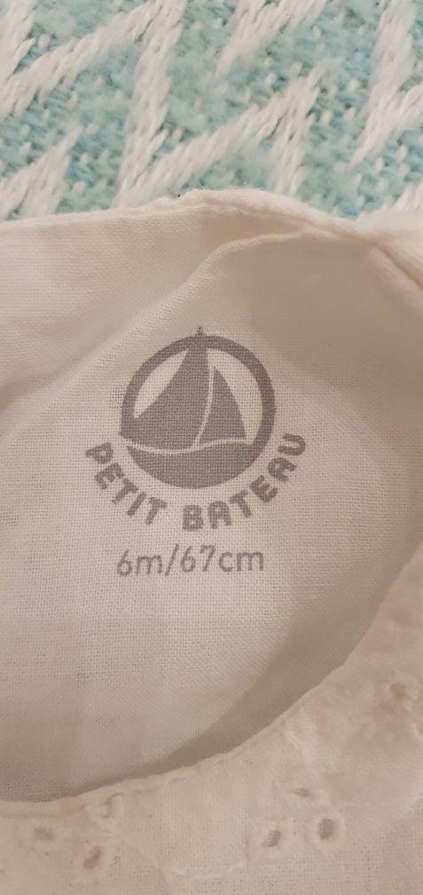 Белое платье Petit Bateau