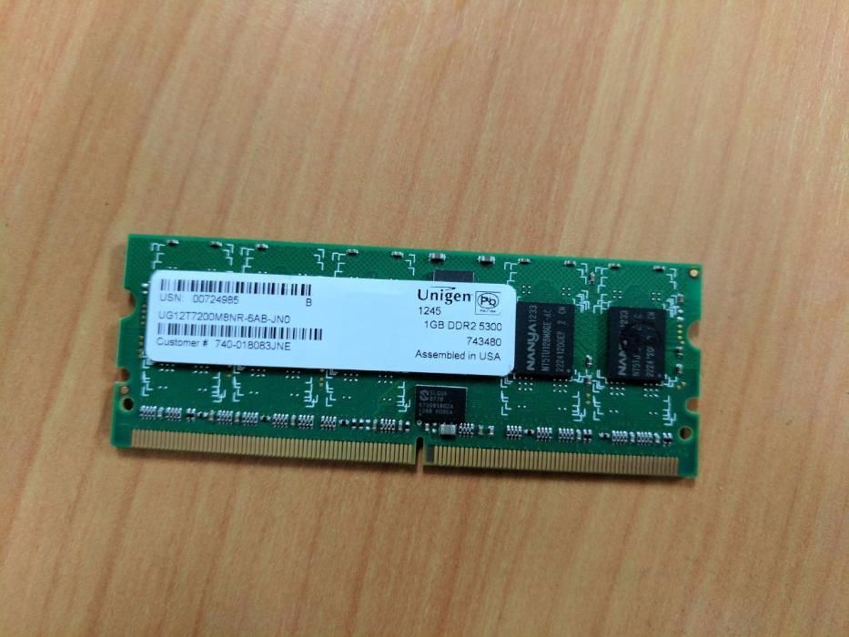 ОЗУ RAM UNIGEN 1gb 2gb UG ug12t7200m8nr-6ab-jn0 ECC SO-DIMM Registered