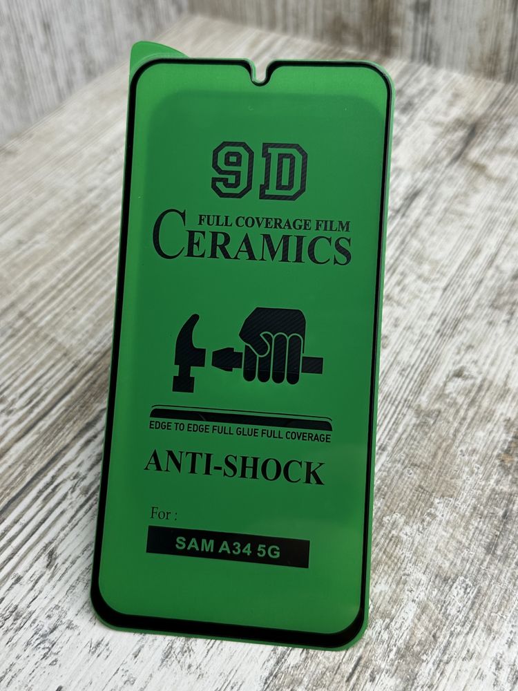 Не трескает! Гибкое стекло Ceramics на Samsung A14/ A34/ A54