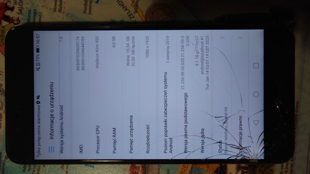 Telefon Honor 8 ( uszkodzony ekran )