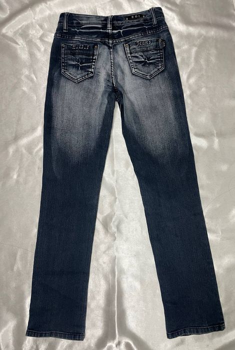 Вінтажні скіні джинси edi jeans на низькій посадці skinny jeans