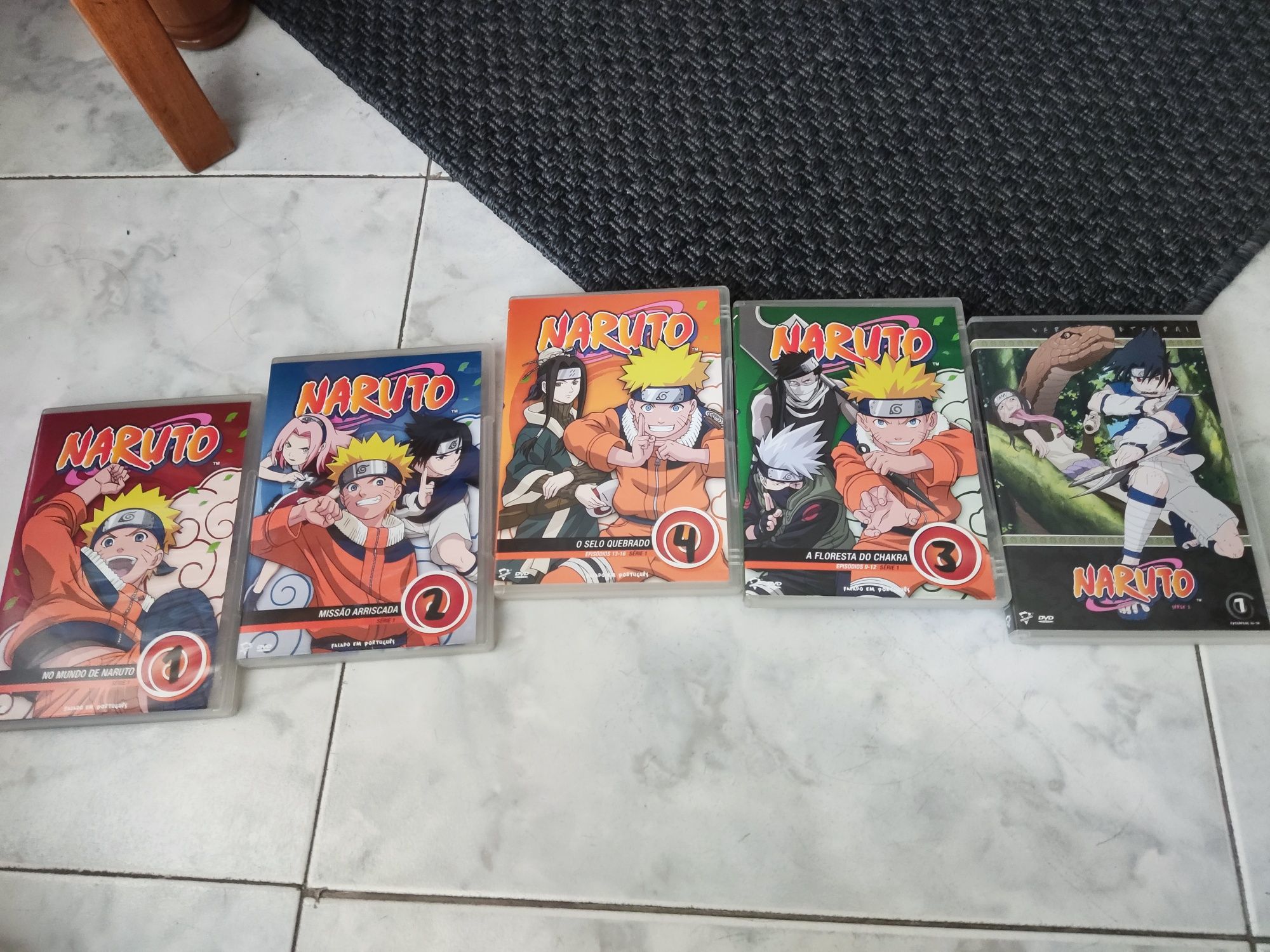 Conjunto dvds episódios naruto ptpt