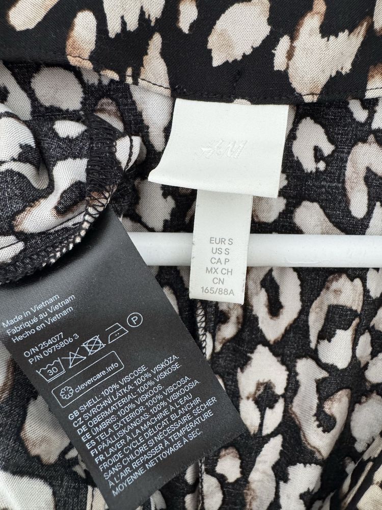 H&M kopertowa sukienka Wiskoza