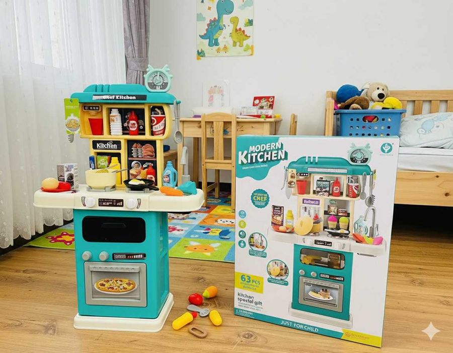 ‼️ХІТ Ціна‼️ Кухня дитяча 42 - 104 предм / звук готування / підсвітка