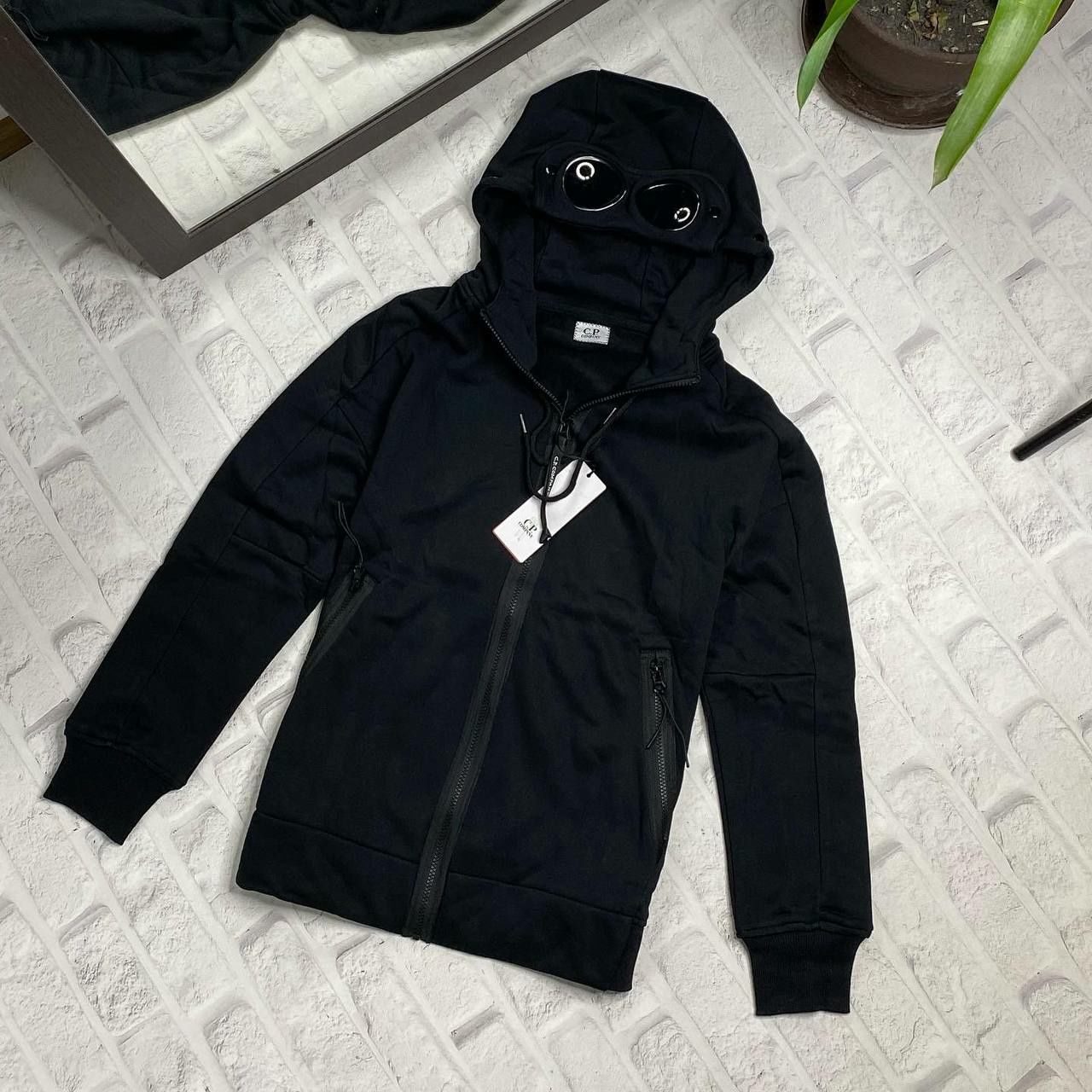 Чёрные зип худи CP Company M и L, Stone Island