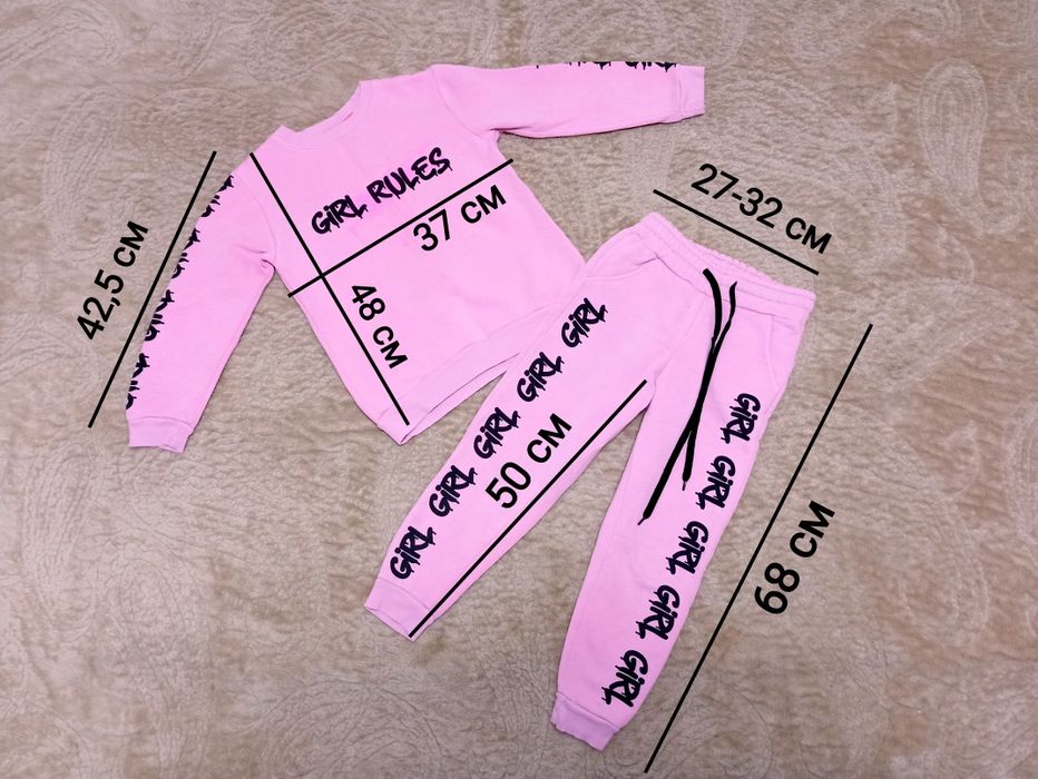 Теплий 116 спортивний костюм дівчинки дівчачий фліс начіс утеплений