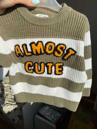 Zara knit boy baby sweterek dzianina dzianinowy w paski pasiak
