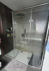 Drzwi prysznicowe + dwie szyby - 205 cm