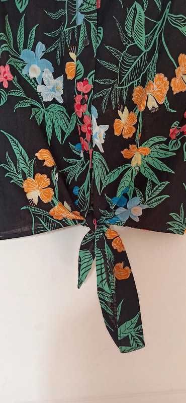 Camisa Floral c/laço