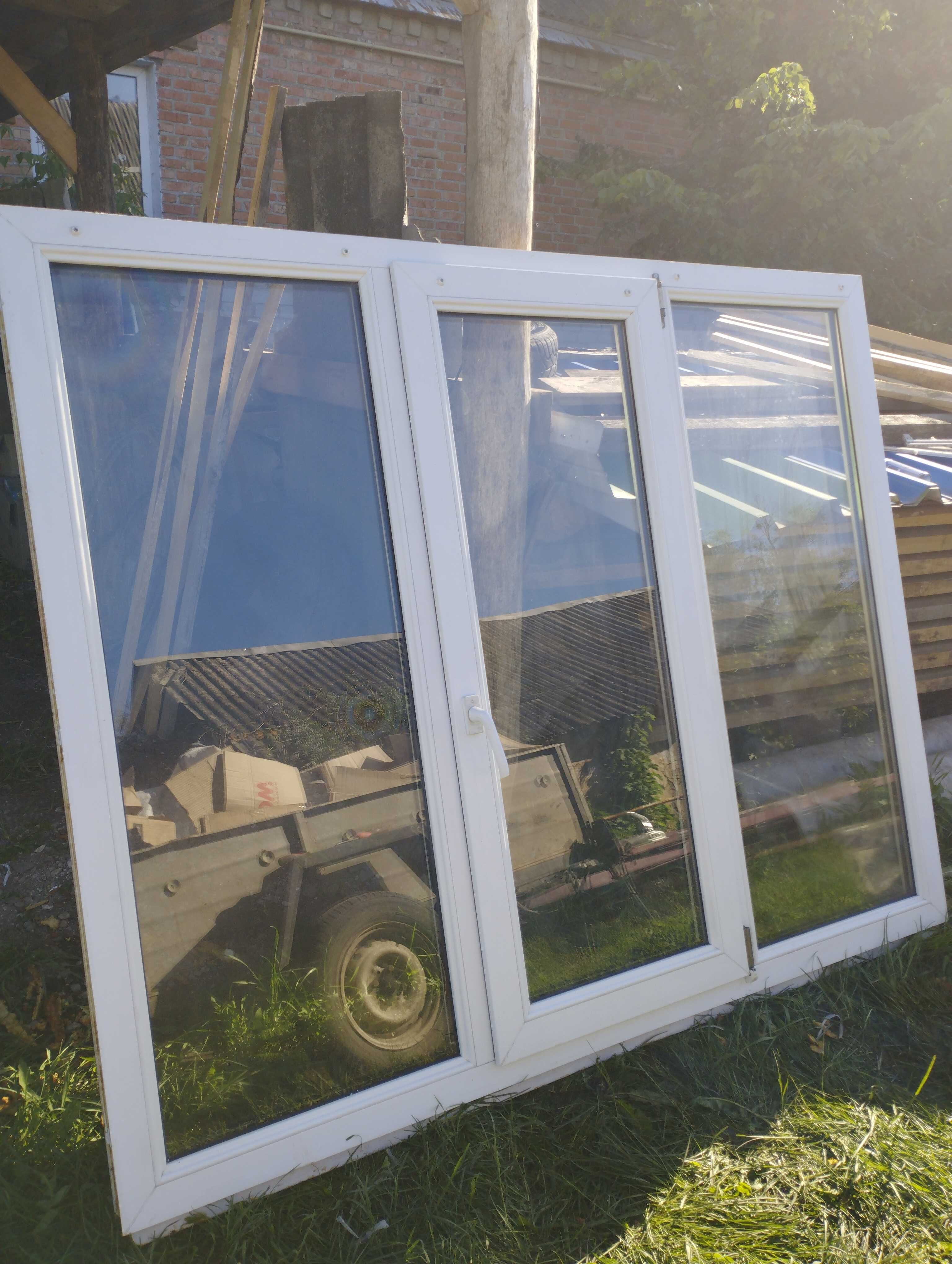 Продам вікна металопластикові б/у 2шт.