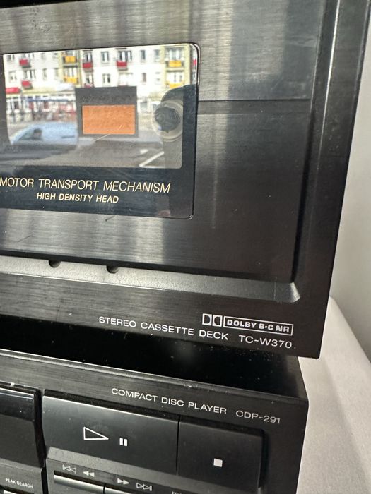 Zestaw audio Sony deck tc-w370, cd cdp-291 , amplituner str-av570